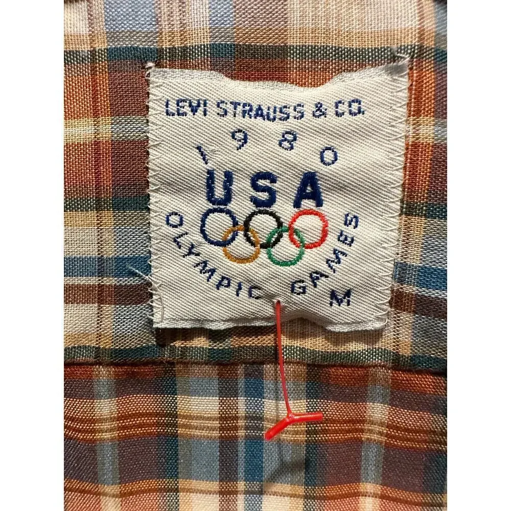 Vintage Levi's Strauss & Co. 1980 USA Olympic Games Button Up Shirt Size M